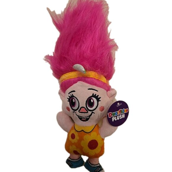 Dwarfkins Pink Plush Toy Troll Doll 10 " Pre-owned With Tag, Home Run Inc. - Picture 1 of 6